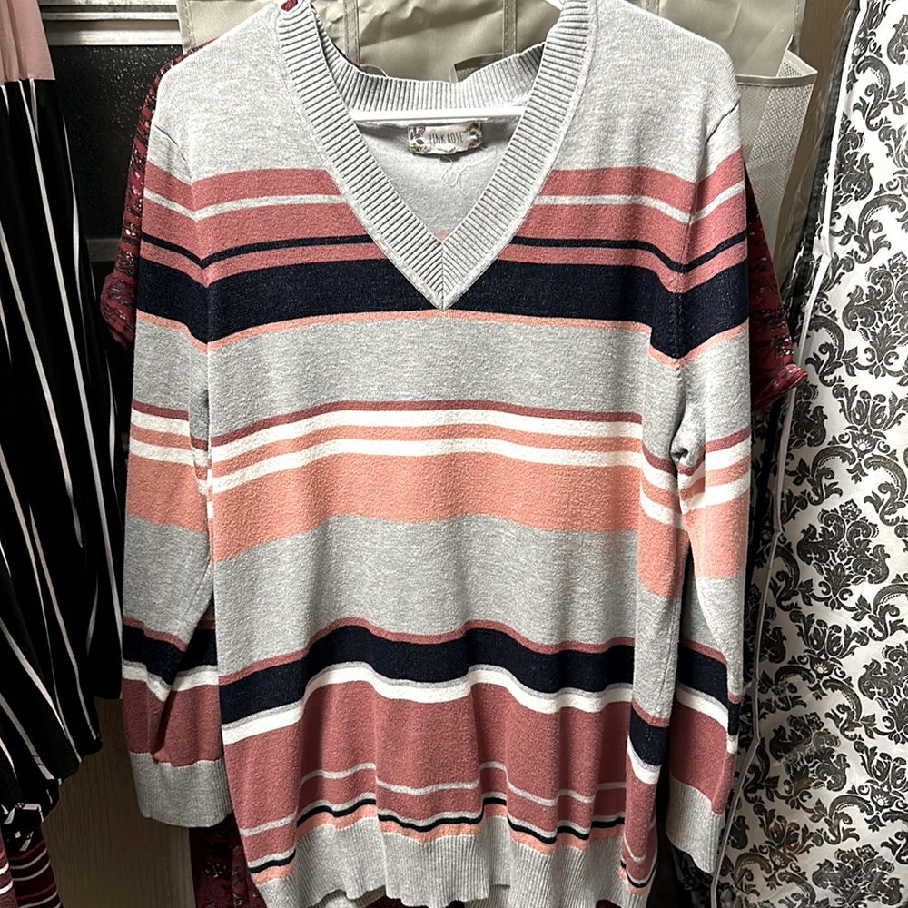 Longer tunic like vneck sweater